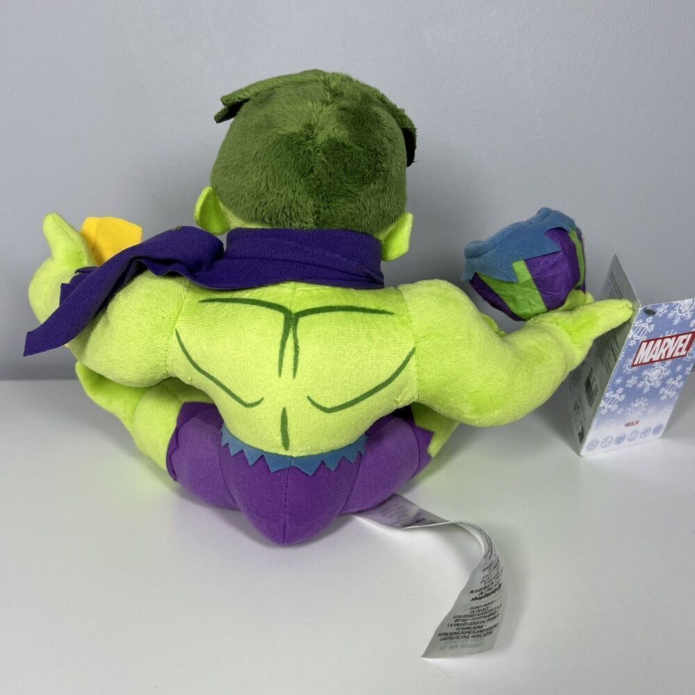 Marvel Holiday Hulk With Iron Man Socks! Plush Disney 9” With Tags! NEW - Picture 4 of 8